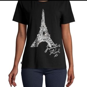 Karl Lagerfeld Eiffel Tower Print Tee NWT